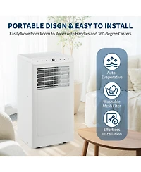 Xo 8,000 Btu Portable 4-in-1 Ac with Remote, Led Display, Timer and Diy Window Kit for Bedroom/Office Up to 350 Sq. Ft