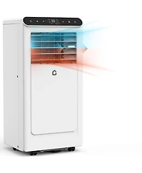 Xo 10,000 Btu Portable 3-in-1 Ac with Heat Mode, Remote, Led Display, Smart/Sleep Mode and Window Kit for Up to 450 Sq. Ft