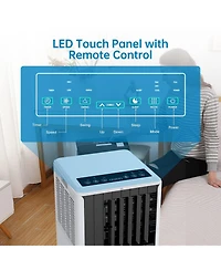 Xo 8,000 Btu Portable Air Conditioner with Remote, Led Panel, Dehumidifier and Fan for Rooms up to 350 Sq. Ft