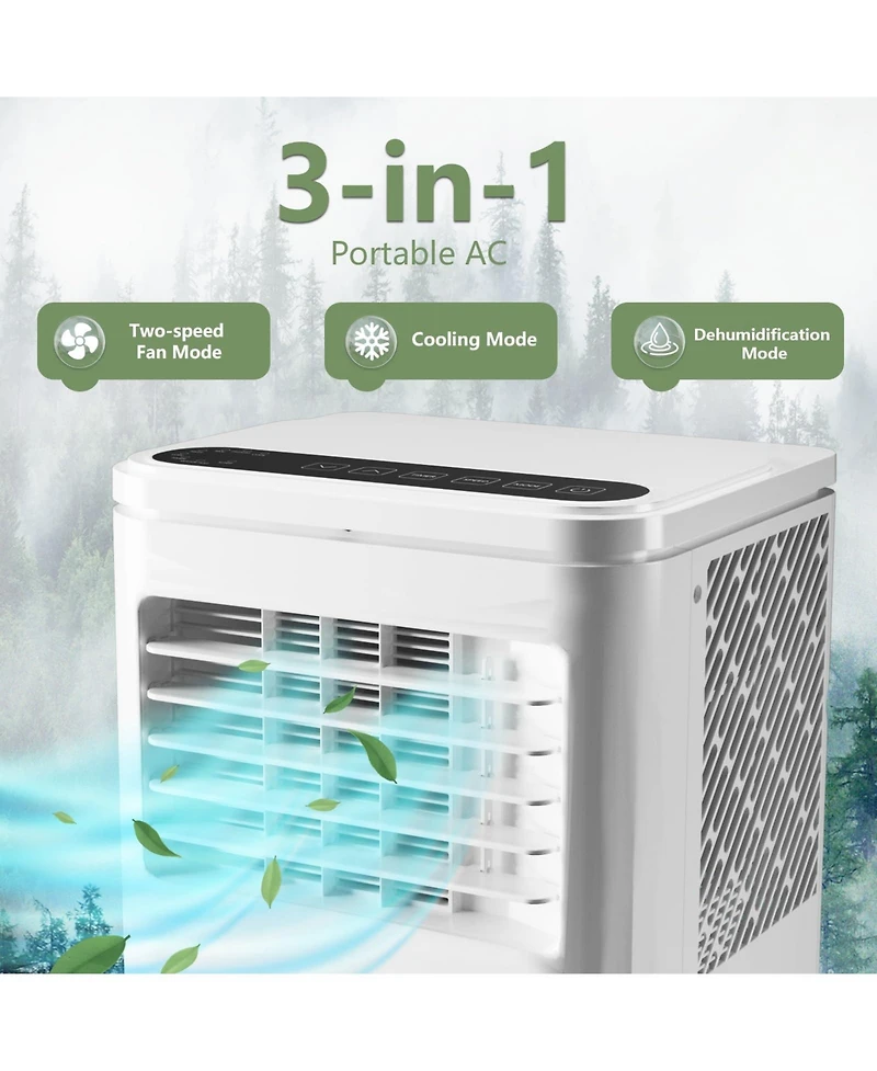 Xo 10000 Btu Portable Air Conditioner, 4-in-1 Ac Unit with Remote, Quiet Cooling for Rooms up to 450 Sq.Ft