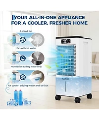 Xo 7L Evaporative Air Cooler, 3-in-1 Portable Swamp Cooler, 3 Speeds, 12H Timer, Remote Control, 80degree(s) Oscillation, 1.85 Gal Tank