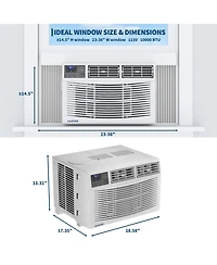 Xo 10000 Btu Smart Window Ac, WiFi Air Conditioner, Cools 450 Sq. Ft, App and Remote Control, Timer, 115V