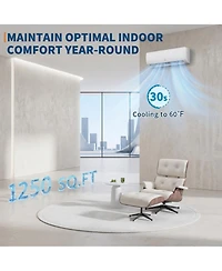 Xo 19 Seer 18000 Btu Mini-Split Air Conditioner, Cool Up to 1250 Sq. Ft, 230V