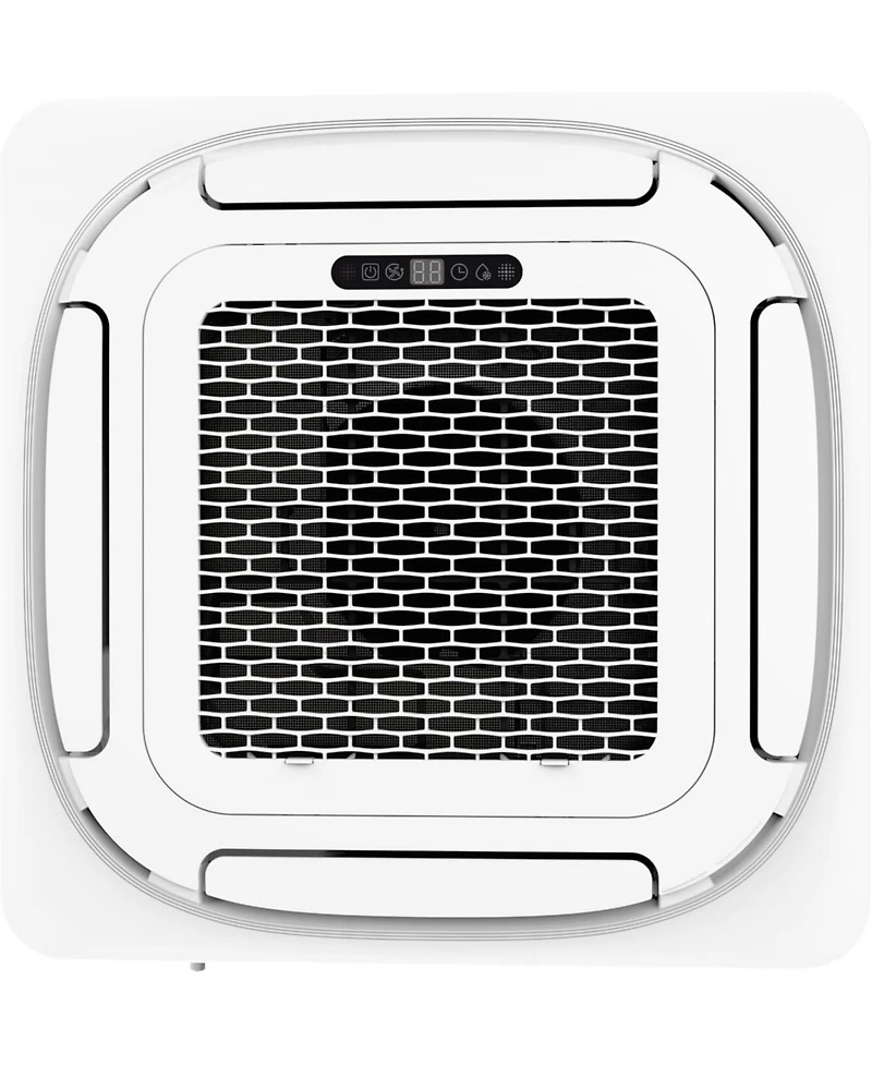 Xo Btu Ceiling Cassette Mini Split Air Conditioner, 8-Way 360degree(s) Airflow