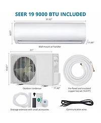 Xo 21 SEER2 12000 Btu Mini Split Ac and Heat Pump, Cools/Heats Up to 750 Sq.Ft, 230v