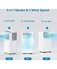 Xo 10000 Btu Portable Air Conditioners, with Cooling, Dehumidifier and Fan