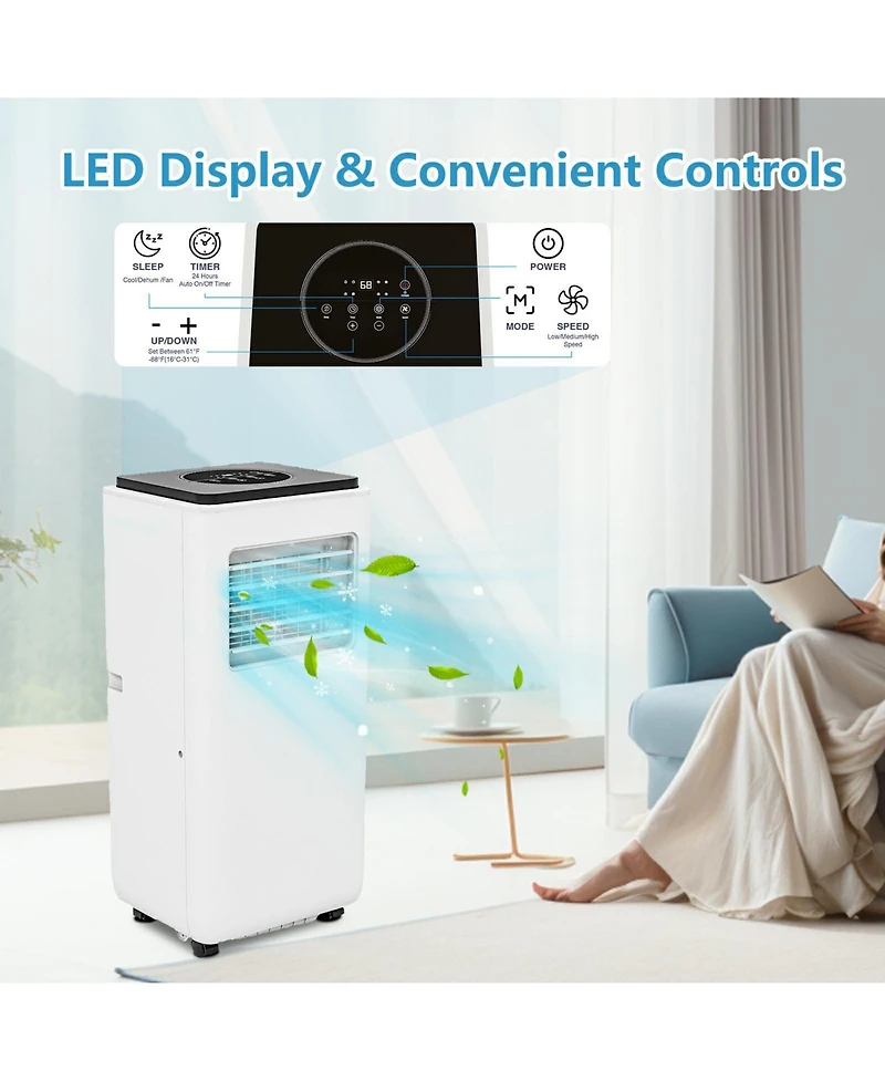 Xo 8,000 Btu Portable Air Conditioners Ac Unit with Remote Control, Cools Up to 350 Sq. ft.