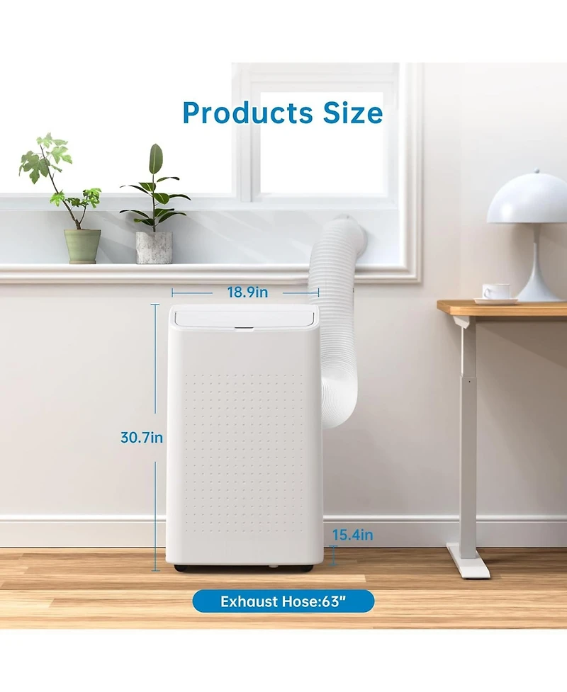 Xo 15000 Btu Portable Air Conditioner for Large Room, Cools Up to 850 Sq. ft. Self-Evaporating, Quiet 53dB Sleep Mode