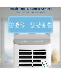 Xo 8,000 Btu Efficient 3-in-1 Portable Air Conditioner with Fan and Dehumidifier for Home, Easy Installation