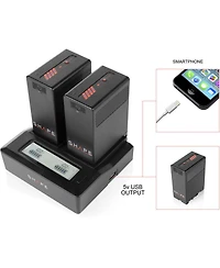 Shape Bp-u Dual Lcd Charger with 2x Bp-U65 Lithium-ion Batteries