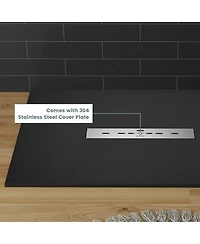 Casainc Low-Profile Smc Shower Base with Non-Slip Smc Solid Surface