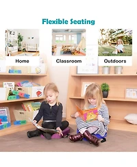Gouun 6-Piece Hexagonal Kids Floor Cushion Set with Waterproof Cover and Handles