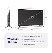 Roku 32" Select Series 1080p Full Hd Smart Tv Led Streaming Hdmi Usb - 32R3E5