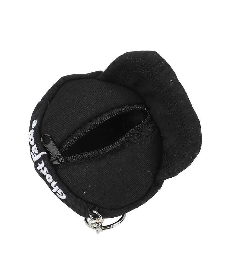 Ghostface Logo Black Mini Wool Hat Keychain With Storage Pocket