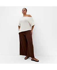City Chic Women's One Shoulder Knit Top