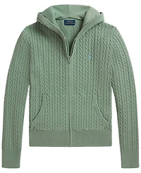 Polo Ralph Lauren Girls' 7-16 Mini-Cable Full-Zip Sweater