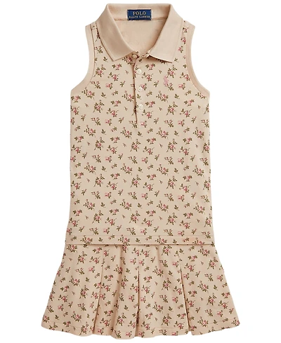 Polo Ralph Lauren Girls' 2T-6X Floral Stretch Mesh Shirt and Skort, 2-Piece Set