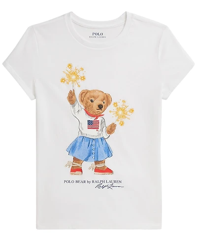 Polo Ralph Lauren Girls' 7-16 Bear Short-Sleeve Jersey T-Shirt