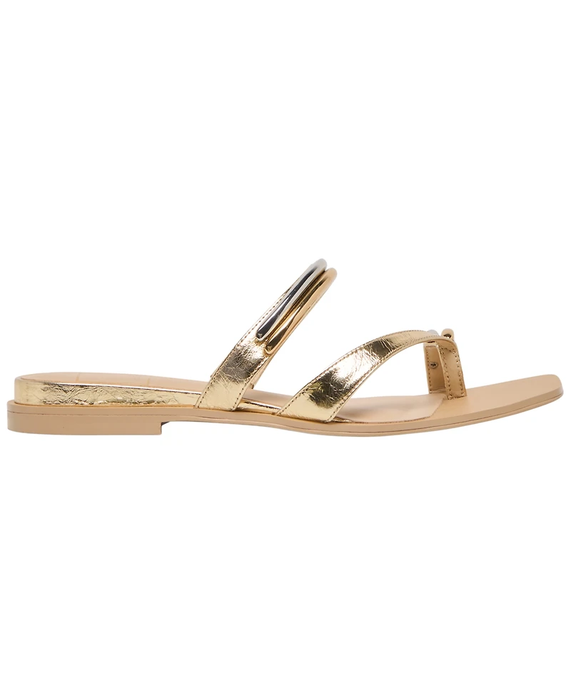 Dolce Vita Women's Tarina Square Toe Embellished Flat Sandals
