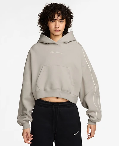 Nike Studio Fleece Women's Oversized Scallop-Trim Hoodie