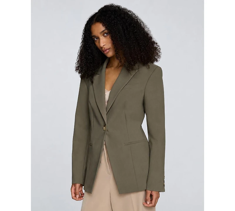 Kenneth Cole Women's Peak lapel One-Button Jacket