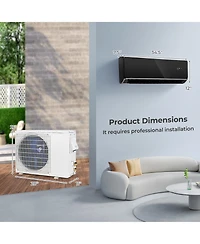 Ecooso 12000 Btu 22 SEER2 208-230V Wifi Enabled Mini Split Air Conditioner and Heater