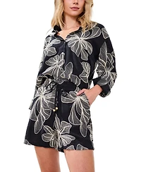 Tribal Women's Crosshatch Embroidered Pull-On Shorts