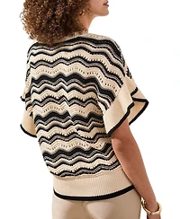 Tribal Women's Wave Jacquard Pullover Sweater