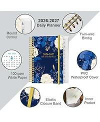 Gnuadz 2026-2027 Daily Monthly Planner 12 Tabs July-June