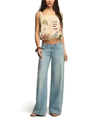 Lucky Brand Women's Liquid Luxe Low-Rise Ultra Wide-Leg Jeans