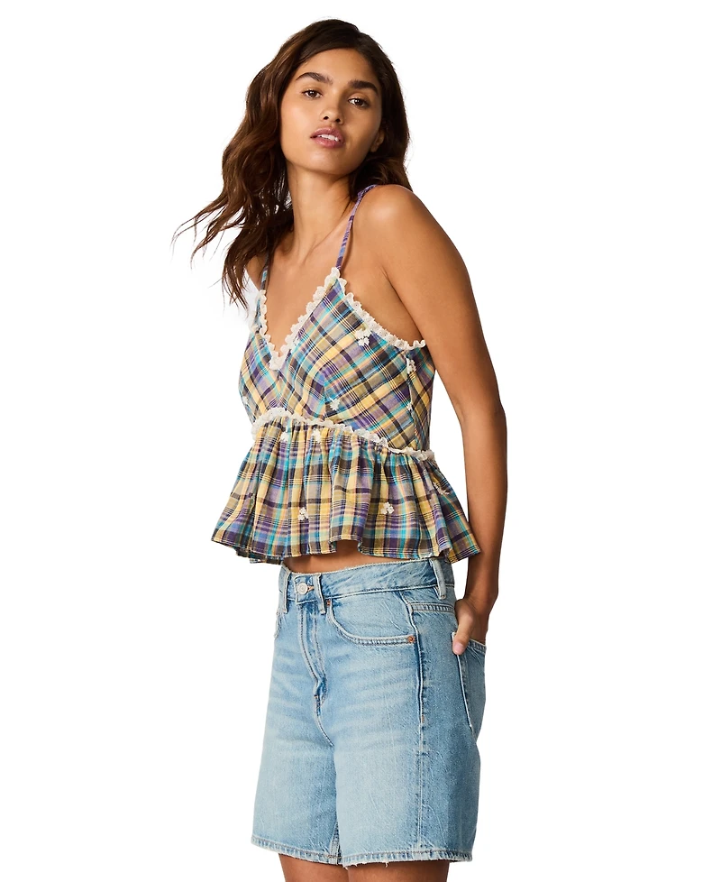 Steve Madden Women's Bryna Sleeveless Embroidered Top