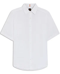 Boss by Hugo Boss Men's Linen Regular-Fit Short-Sleeved Shirt