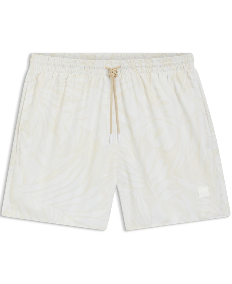 Boss by Hugo Men's All-Over Print Logo-Badge Swim Shorts