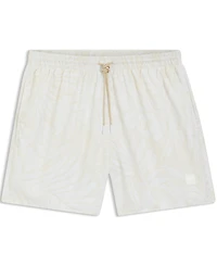 Boss by Hugo Men's All-Over Print Logo-Badge Swim Shorts