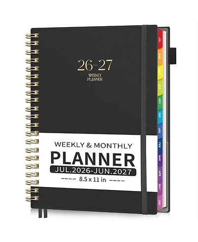 Gnuadz Academic Planner 2026-2027 Weekly Monthly Pvc Tabs