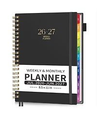 Gnuadz Academic Planner 2026-2027 Weekly Monthly Pvc Tabs