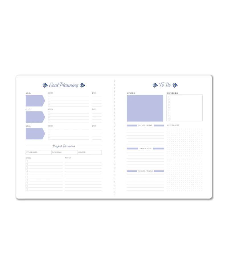 Gnuadz 2026 Monthly Planner Garden Bee Softcover Goals Project Pages