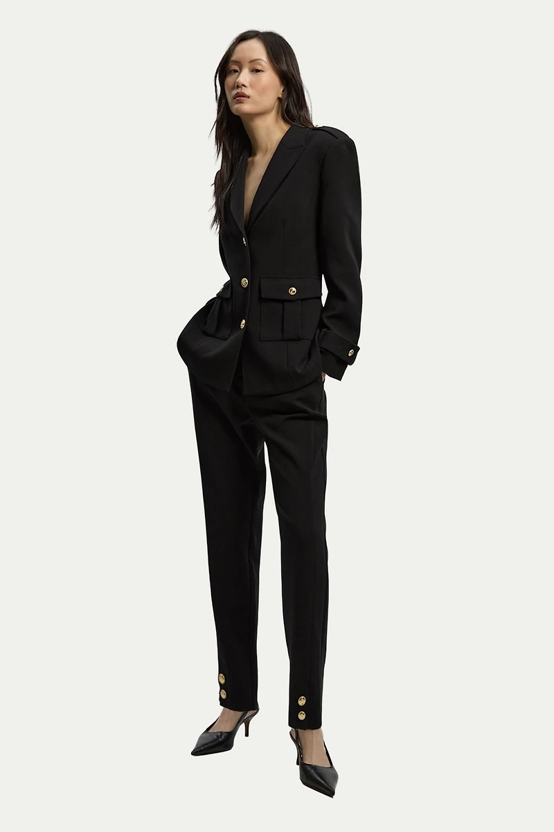 Karen Millen Women's Military Straight Leg Trousers