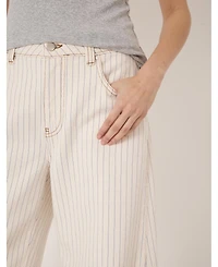 Hush Women's Bree Stripe Horseshoe Barrel Leg Jeans