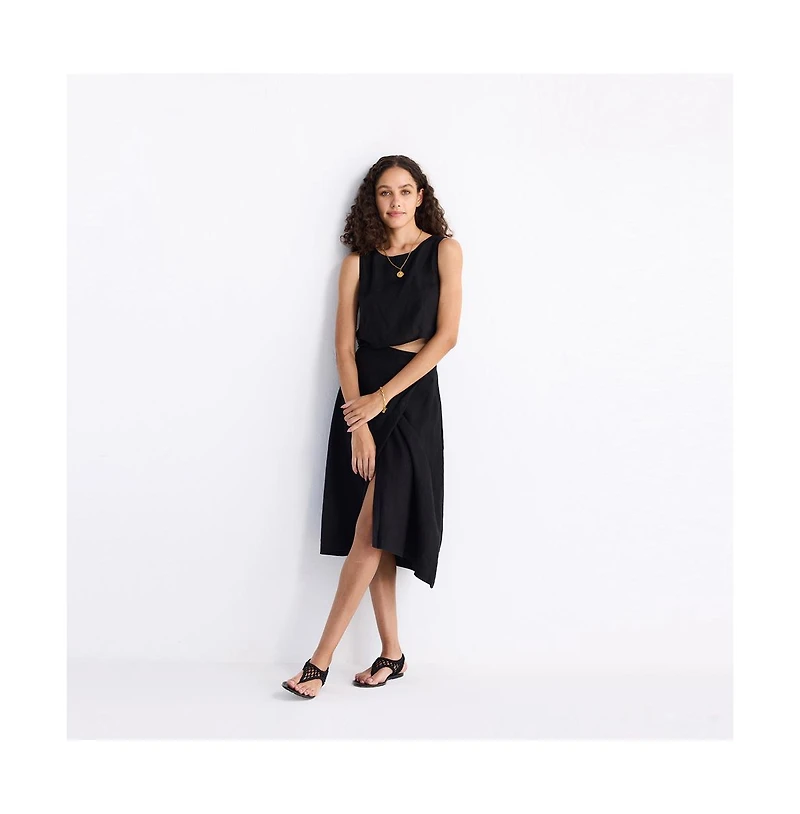 Reistor Women's Overlap Midi Skirt