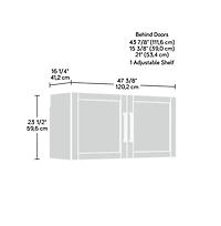 Sauder GarageCore Upper Cabinet and Doors Bundle