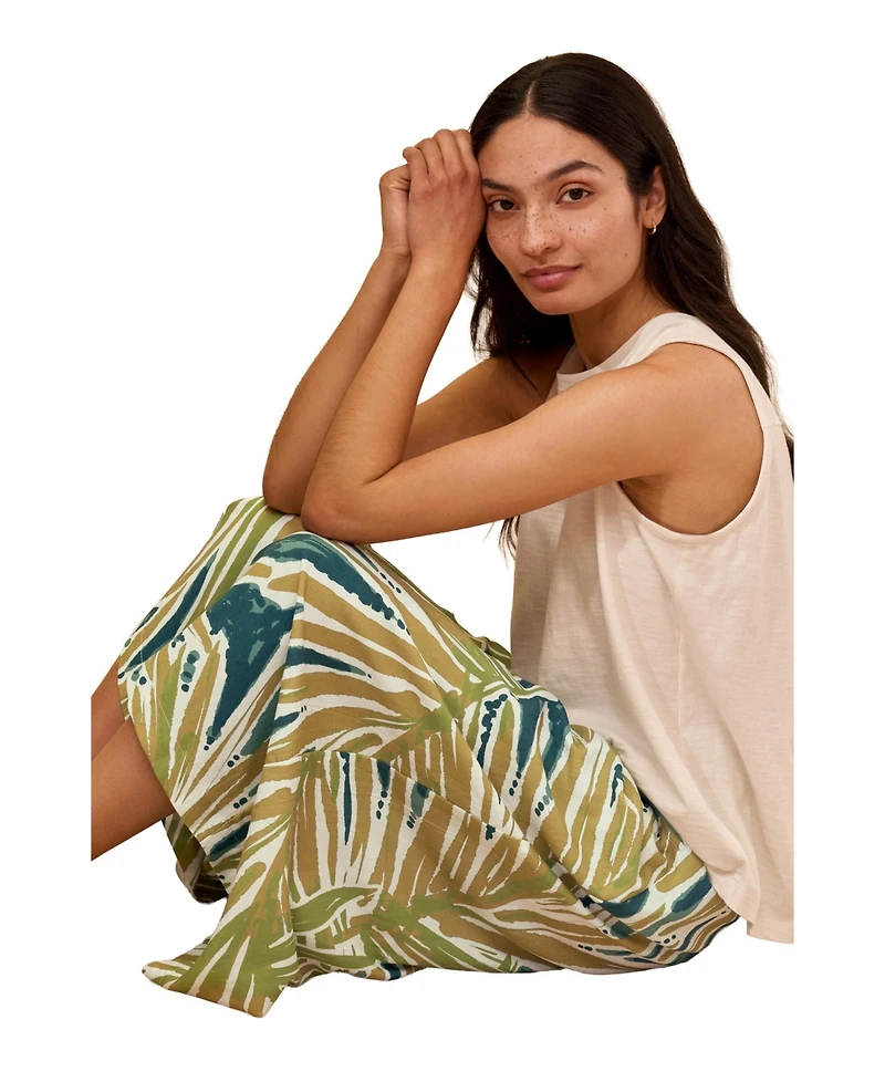 Celtic & Co. Women's Printed Midi Wide Leg Culottes
