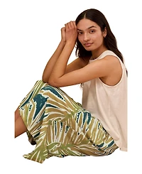 Celtic & Co. Women's Printed Midi Wide Leg Culottes