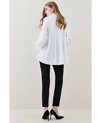 Karen Millen Women's Essential Techno Woven Trousers