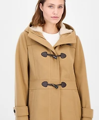 Tommy Hilfiger Women's Faux-Fur-Lined Hooded Toggle Coat