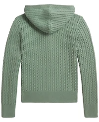 Polo Ralph Lauren Girls' 7-16 Mini-Cable Full-Zip Sweater
