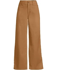 Lands' End Women's Stretch Canvas High Rise Wide Leg Pants