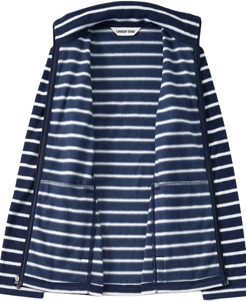Lands' End Plus Anyweather Fleece Full Zip Print Jacket