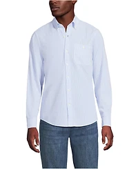 Lands' End Big & Tall Long Sleeve Seersucker Shirt