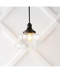 Schoolhouse Bohemian Farmhouse Iron/Glass Led Pendant